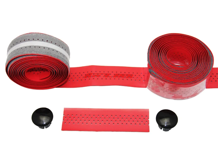 cheap colorful Cycling road bike Handlebar Belt track fixed gear Bike sport Bicycle Cork Tape Wrap+handle bar plug part