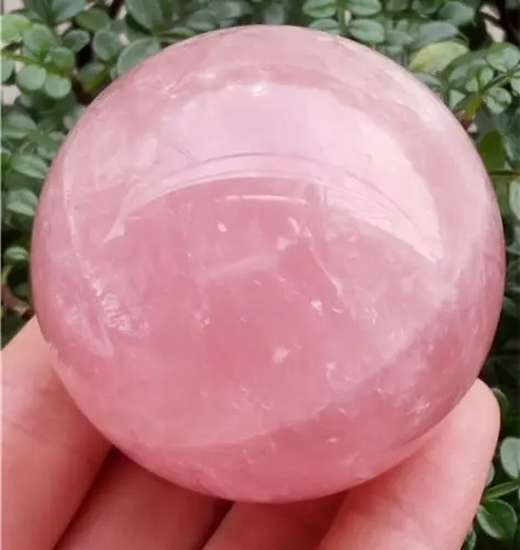 

WW 06226 Natural Raw Pink Rose Quartz Crystal Ball specimens -heart Chakra