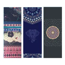 Коврик для йоги, полотенце из микрофибры, двухсторонний, с принтом, 185*65 см, впитывает пот, не скользит, полотенце для йоги, коврик для пилатеса, покрывало для йоги