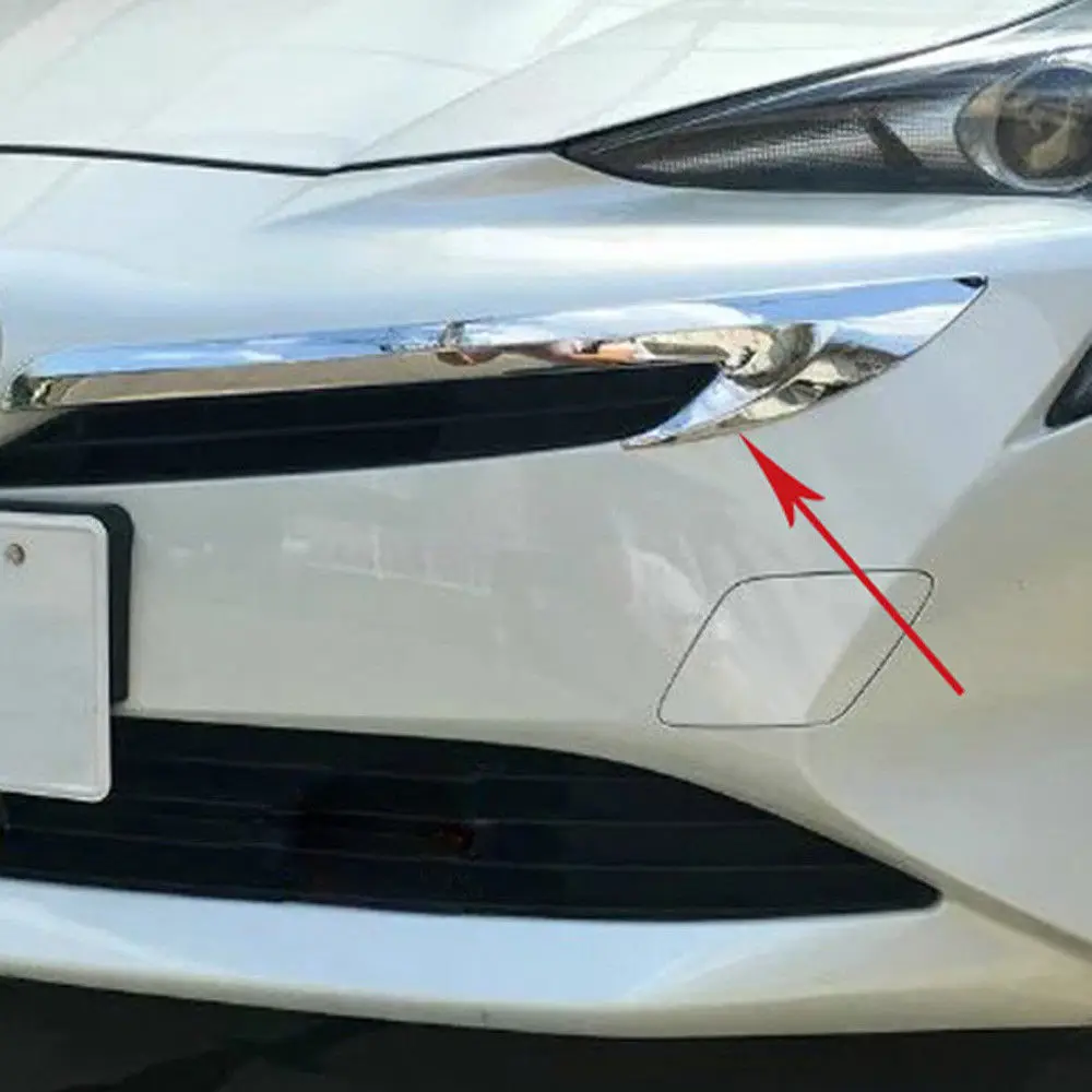 ABS Хром Передняя Центральная решетка крышка бампера порога для Toyota Prius XW50 2016-2019 |
