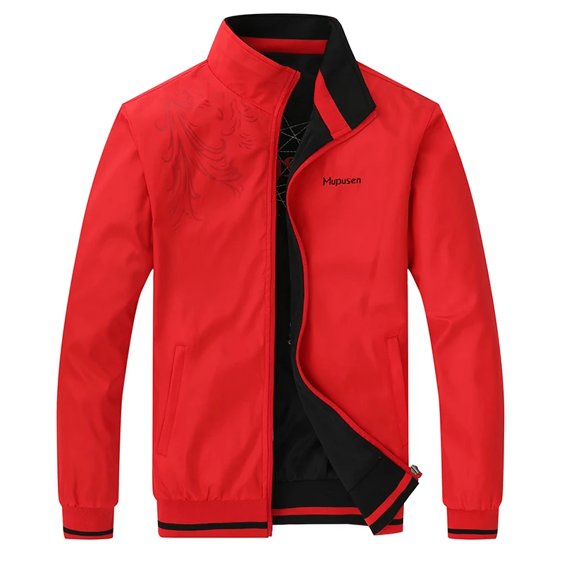 MANTLCONX Новые мужские куртки Новая повседневная мужская спортивная куртка качественная Весенняя осенняя куртка 5XL 6XL мужские куртки и пальто - Цвет: red 3