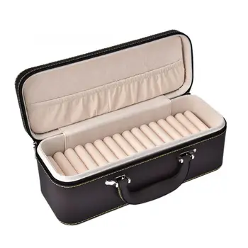 

8 Slots PU Leather Bangle Zipper Display Storage Box with Handle Bracelet Jewelry Holder Display Organizer Case Box for Jewelry