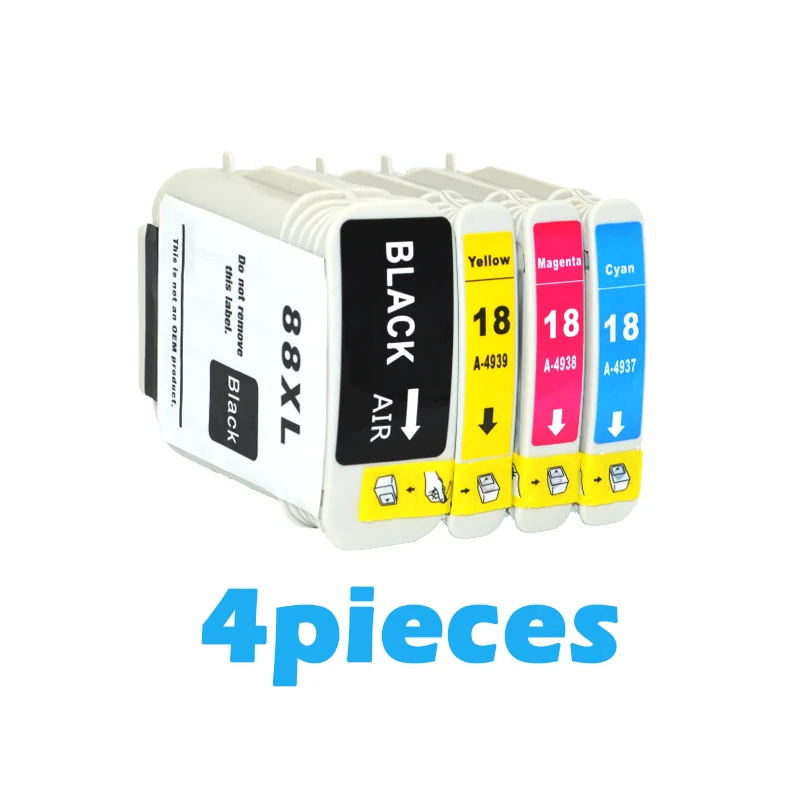 4X xioncai совместимые чернильные картриджи для HP 88 Officejet Pro K550 K550dtn K550dtwn K5400dn K8600 L7590
