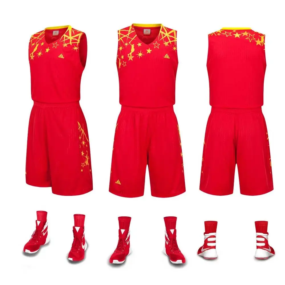 Мужские взрослые баскетбольные Джерси наборы униформы комплекты спортивной одежды дышащие баскетбольные майки рубашки брюки DIY печать на заказ - Цвет: 8061 men red