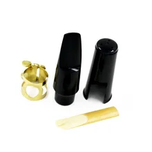 Горячая универсальная музыкальная новинка альт-саксофон мундштук+ зажим+ Рид+ крышка 1 комплект