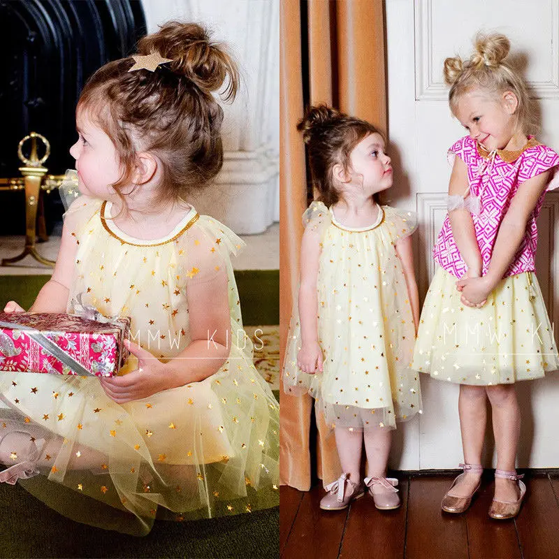 2018 Fashion Girl Princess Dress Kid Baby Party Wedding Pageant