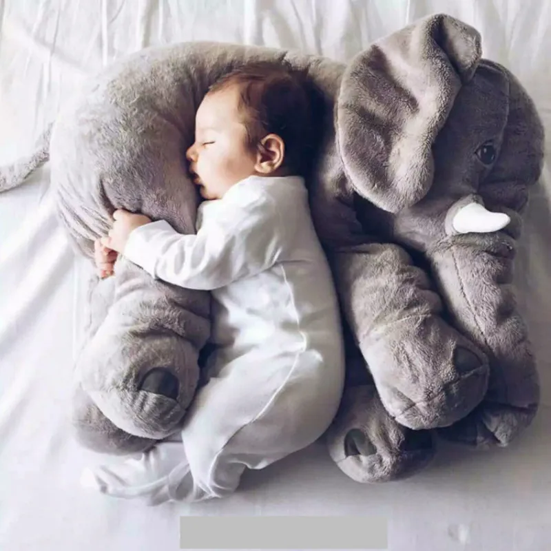 Cartoon 60cm Large Plush Elephant Toy Kids Sleeping Back Cushion stuffed Pillow Doll Baby Birthday Gift for | Игрушки и хобби