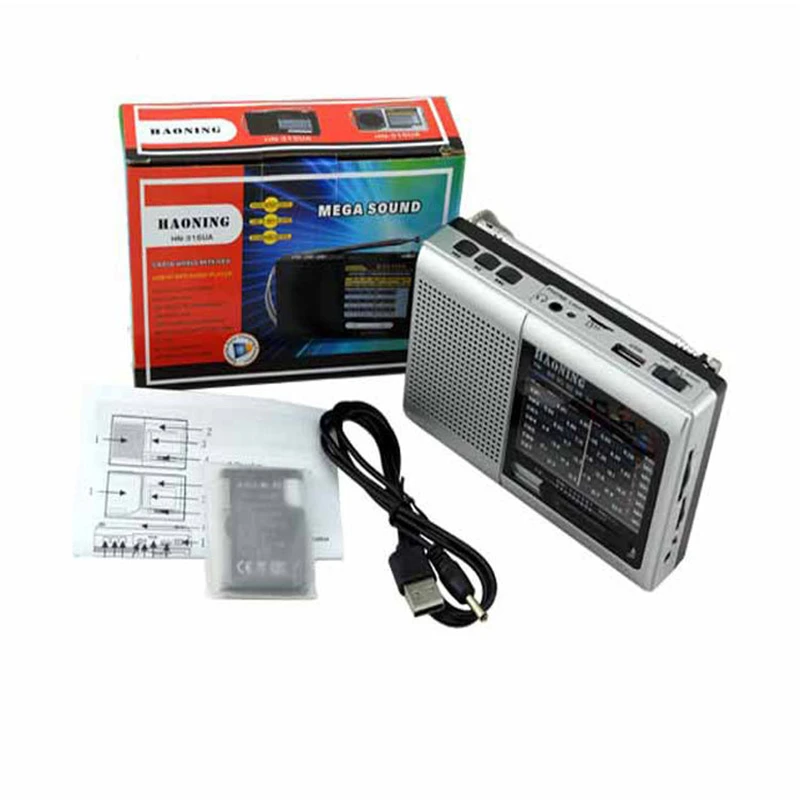 5 FMAMSW Mini Portable Radio Card Neutral Elderly MP3 Player 3 in 1 Speaker Support TF Card&USB Drive Music MP34 Mini FM Radio