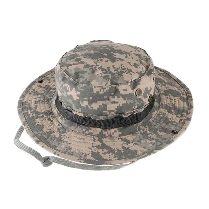 Высокое качество тактический страйкбол Снайпер камуфляж Boonie шапки для мужчин и женщин уличная бейсболка для горного туризма Военная охотничья Кепка - Цвет: ACU