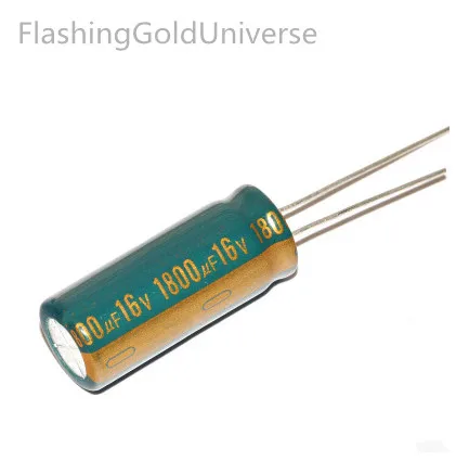 16 В 1800 мкФ 1800 мкФ 16 В высокая частота низкое сопротивление электролитические конденсаторы Размеры: 10*25 лучшее качество origina