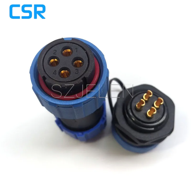 

SP2110/S4-P4, 4 pin Waterproof connector ,IP68, Industrial Connectors,High-voltage electrical power connectors 4 pin