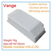 5 шт./лот впрыска экструдированный коробка 95*40*25 мм IP54 огнеупорный ПК Пластиковый корпус diy корпус для Светодиодный драйвер устройства
