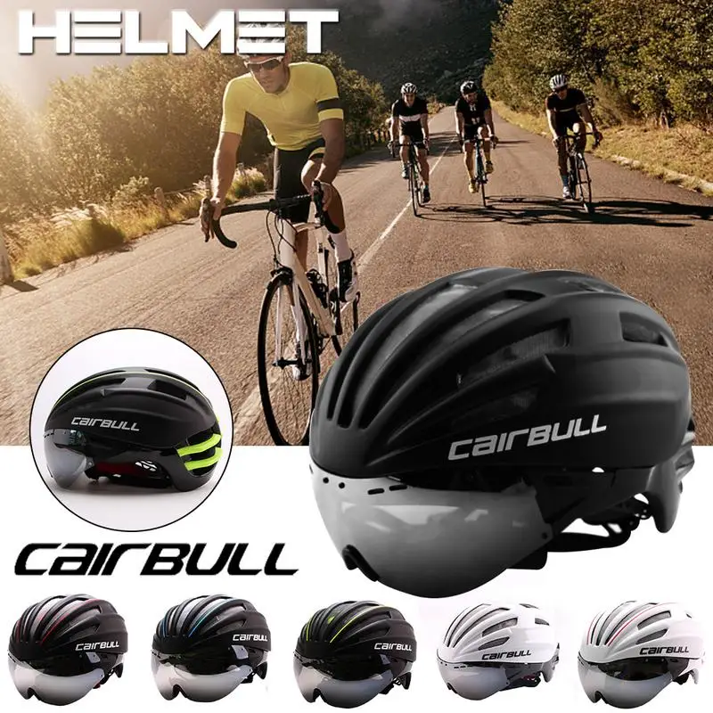 

Cycling Bike Sports Bike Road Bicycle Helmets With Riding Racing Time-Trial Safe Removable Protection Lens
