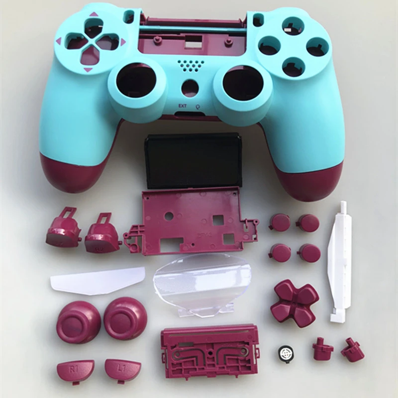 Custom Full Shell And Buttons Mod Kit For Jds 040 Jdm 040 Dualshock 4 Playstation 4 Ps4 Pro Controller Housing Berry Blue Case Cases Aliexpress