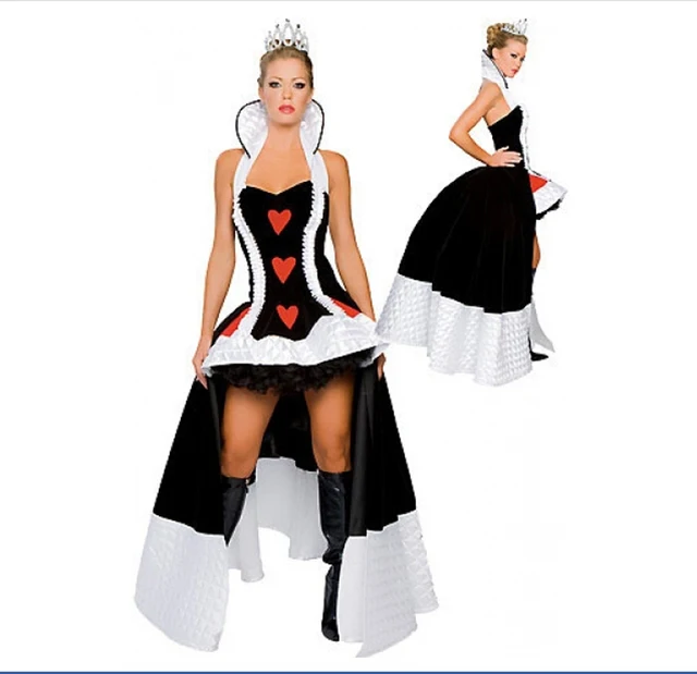 sexy deluxe queen costume fancy dress erotic apparel halloween costume enchanting game uniforms crown
