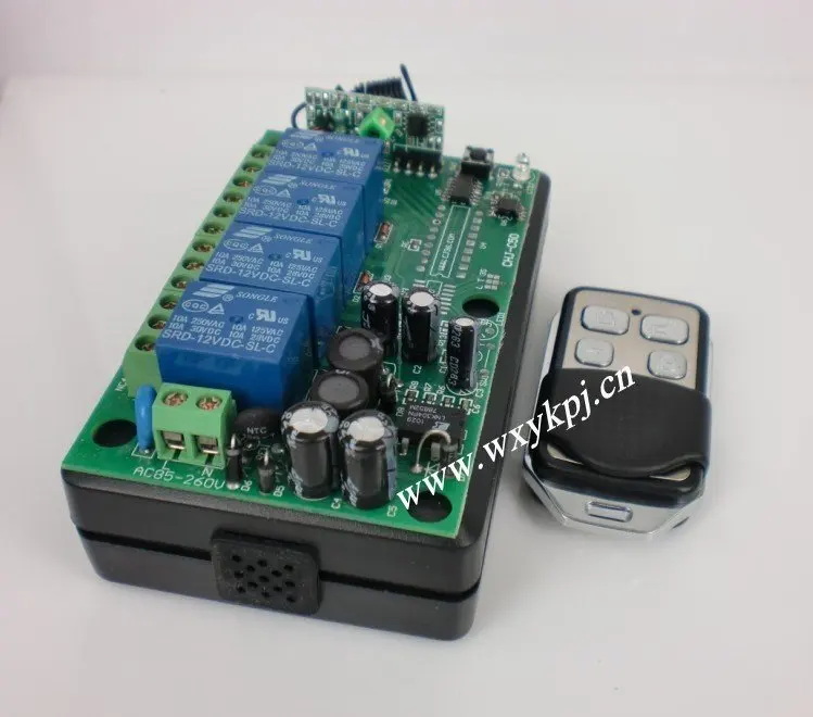 

Free Shipping Best Price Wide Rang Voltage 85V~220V 10A 4CH Ch RF Wireless Remote Control System Remote &Receiver