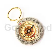 100 шт./лот G50B 1," Винтажный очаровательный латунный Карманный компас для брелока, велосипедного велосипеда, пешего туризма, альпинизма