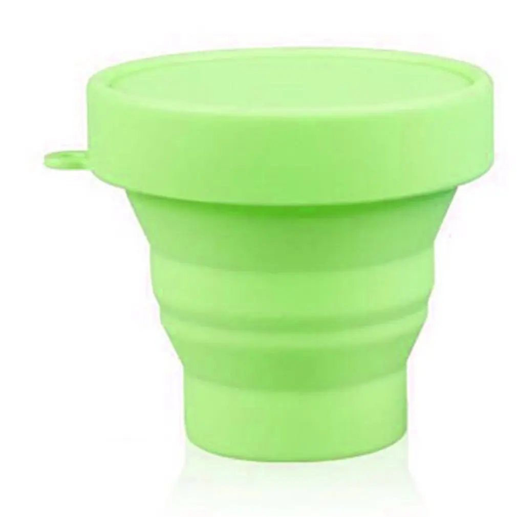 Portable Silicone Telescopic Drinking Cup Collapsible Folding Cup Home Office Outdoor Travel Camping 201-300ml Capacity