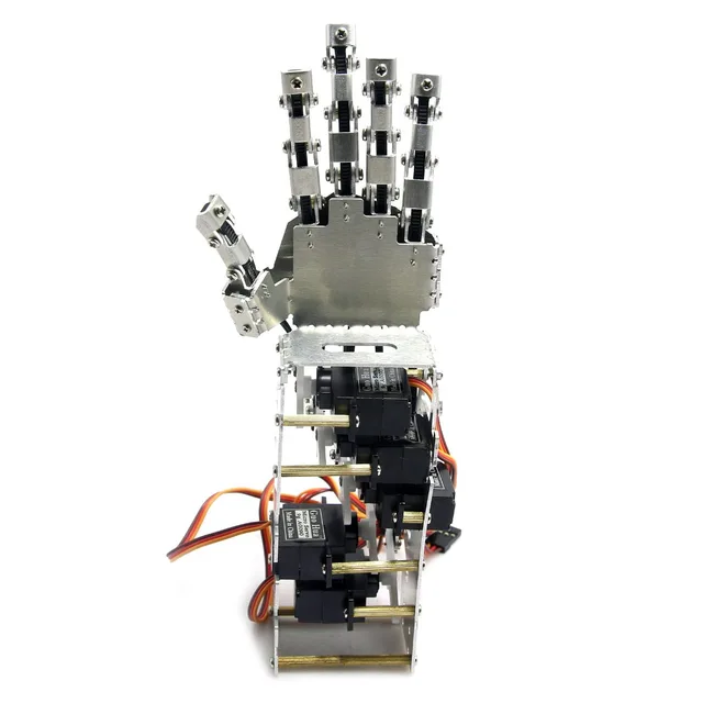 2018 New 5dof Humanoid Five Fingers Metal Manipulator Arm Left Hand Right Hand With A0090 Servos For Robot Diy Arms Hands Arm Manipulatorarm Metal Aliexpress