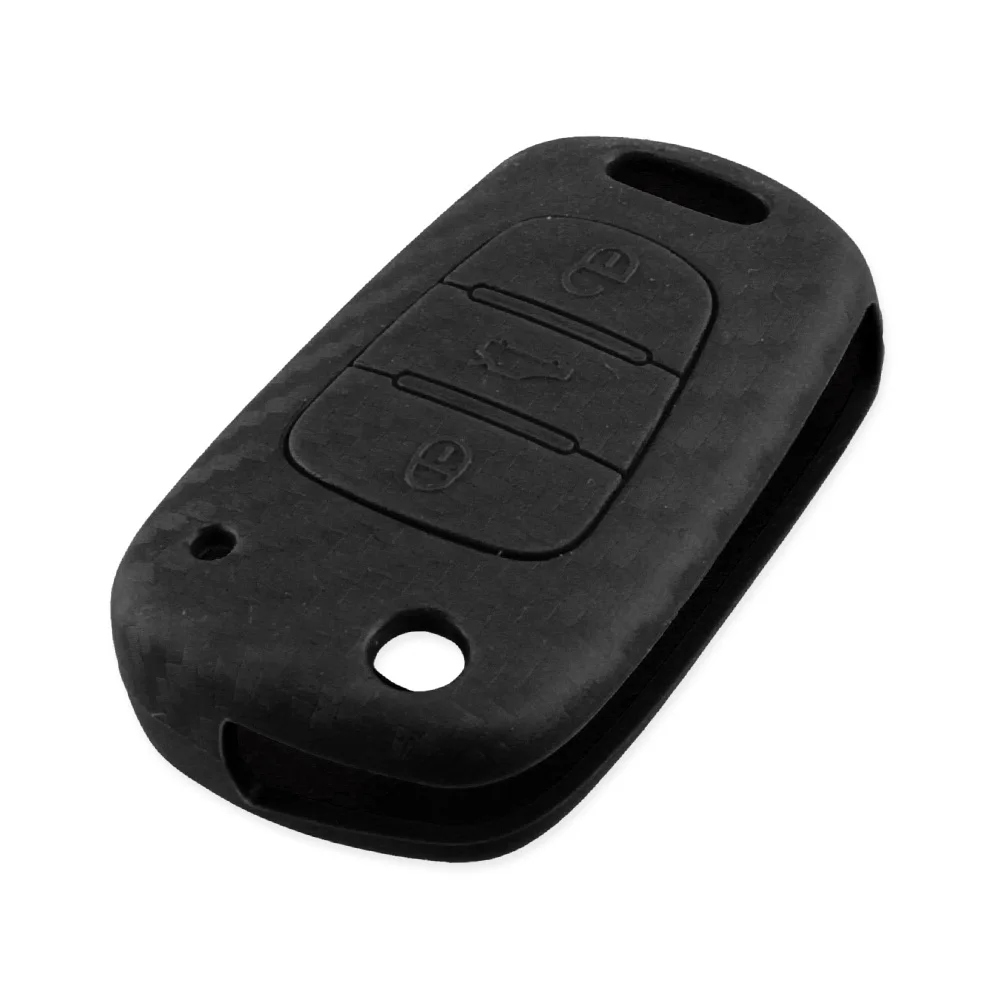 KEYYOU 3 кнопки силиконовый для ключа автомобиля чехол для Kia RIO K2 K5 Sportage Sorento для hyundai i20 i30 i35 iX20 Solaris Verna - Название цвета: black
