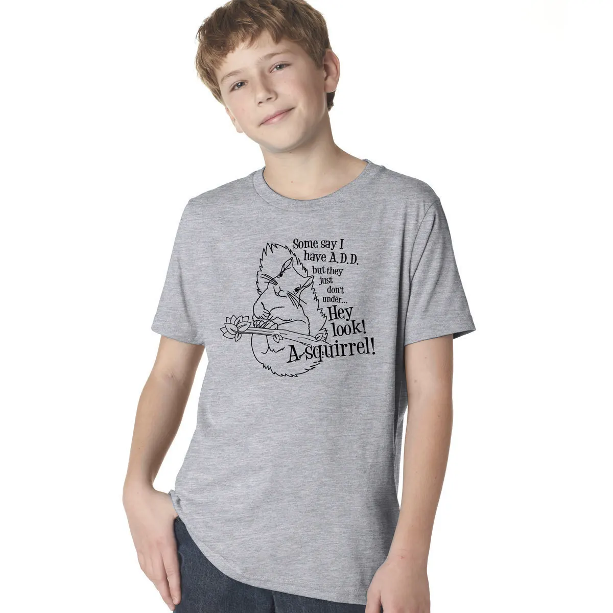 Hey Look A Squirrel ADD T-shirt Funny tee (2)