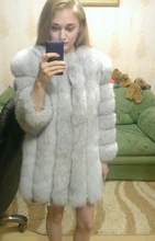 100% Natural Fox fur long coats 2016 new Russian women winter thick warm genuine Fox Fur jacket for women plus size fur overcoat