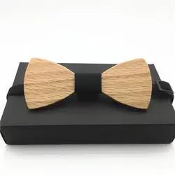 Новый Оригинальность дизайна Oak деревянный галстук-бабочка мужские свадебные украшения для отдыха деревянный галстук-бабочка цветочный