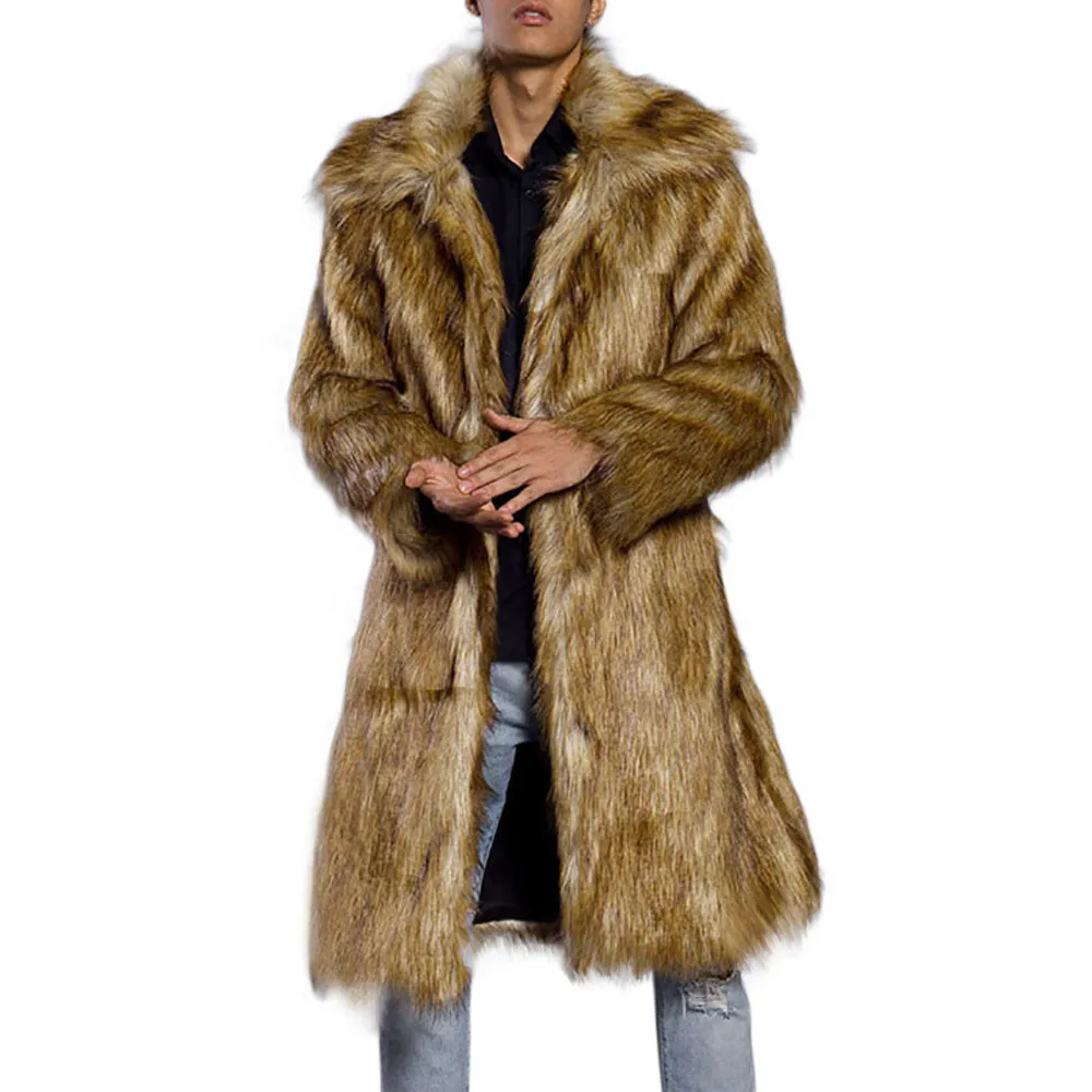 Feitong модные зимние куртки мужские теплые толстые пальто куртки из искусственного меха парка верхняя одежда jaqueta masculina