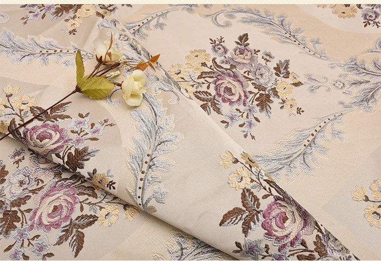 HLQON Европейский Дворцовый стиль жаккардовая ткань для поделок шитья и шитья дивана, подушка материал занавеска, Настольная тканевая подушка