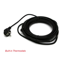 1~ 10 метров Саморегулирующийся нагревательный кабель штепсельная вилка европейского стандарта или штепсельная вилка американского стандарта для водопроводной трубы с термостатом внутри