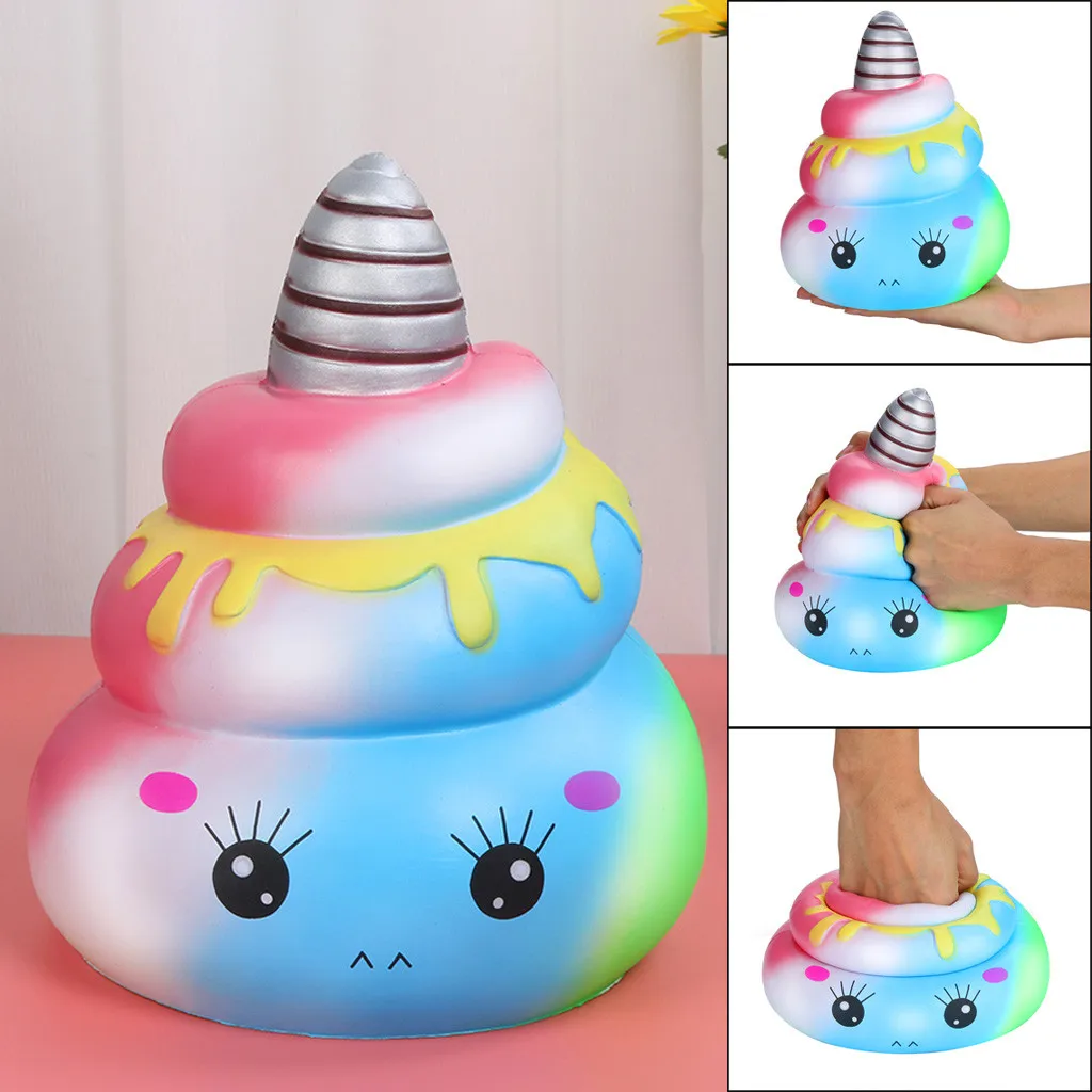 

2019 Squishies Toy adults kids Kawaii Jumbo Unicornor Poo Spuer Slow Rising Cream Scented Stress Relief toys squash 4.6