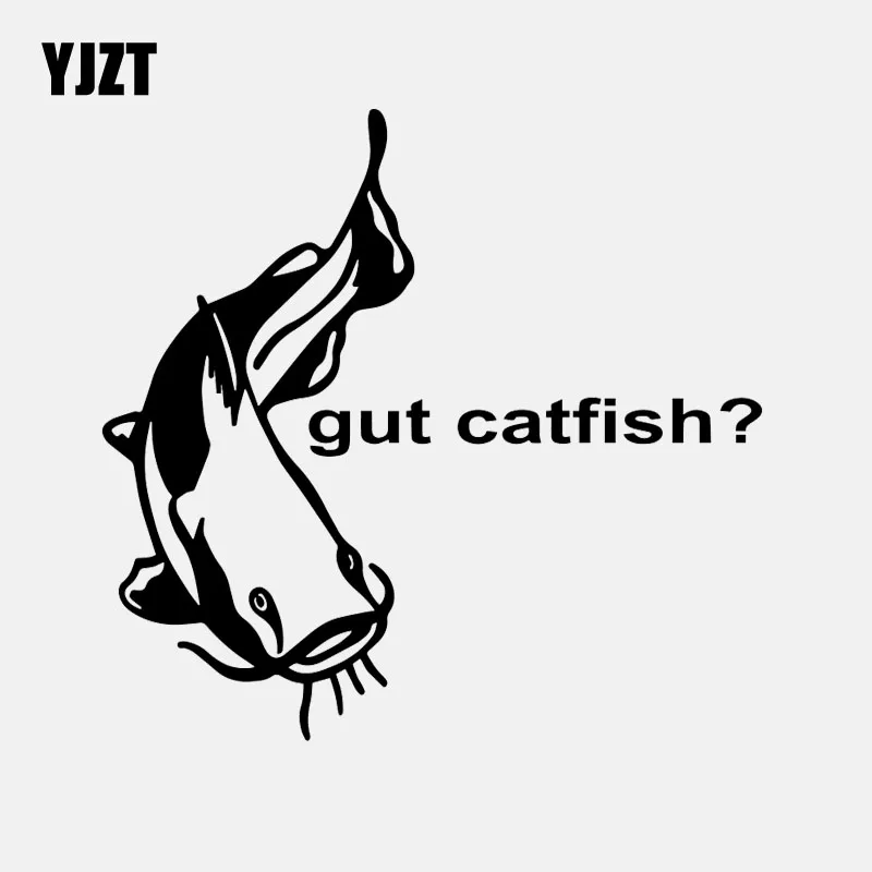 fishing nut style b vinyl decal window or bumper sticker funny humor cat fish