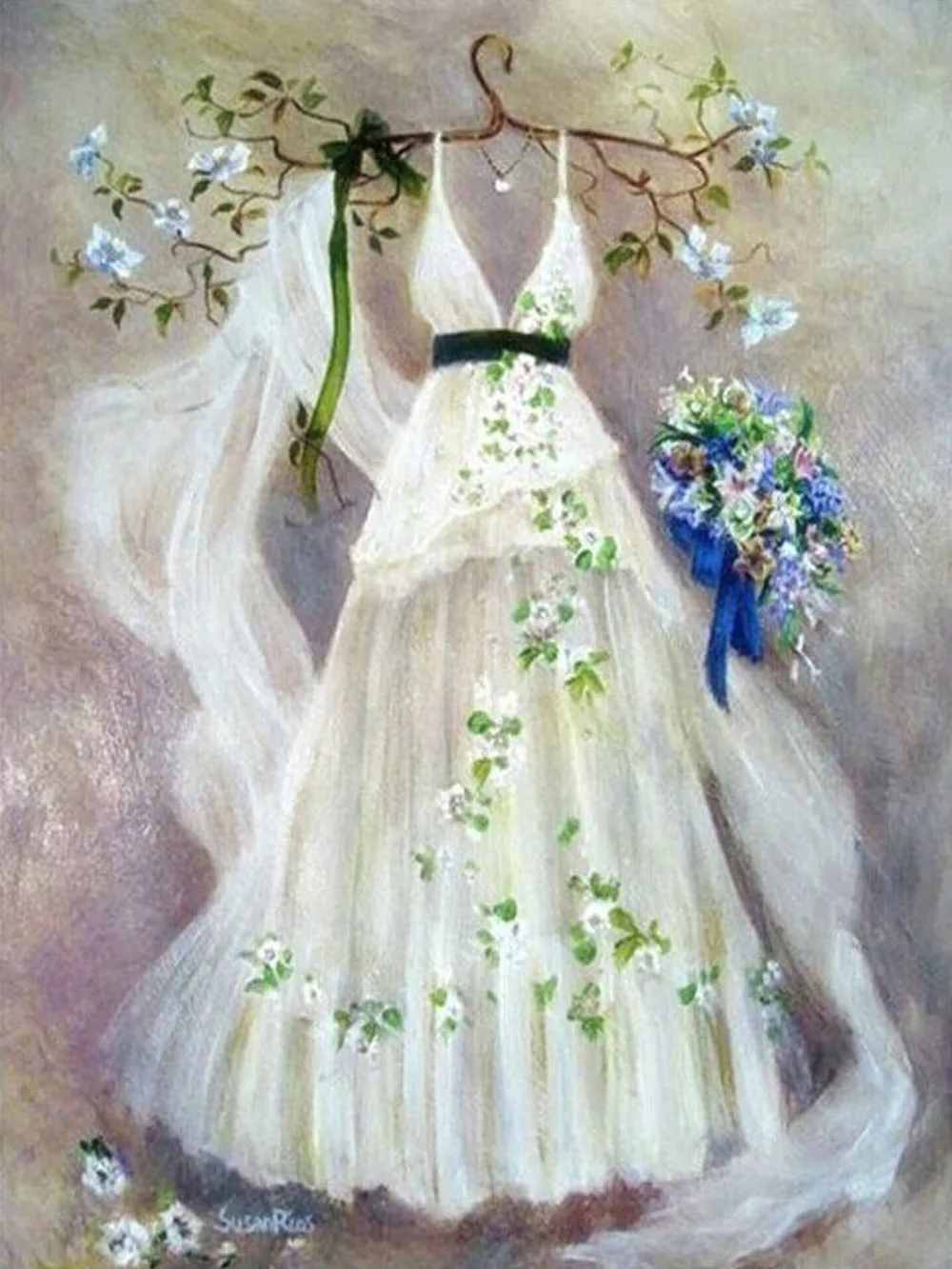 

Full Diamond Painting Wedding dress Cross Stitch diamond embroidery Home Decoration Needlework mosaic