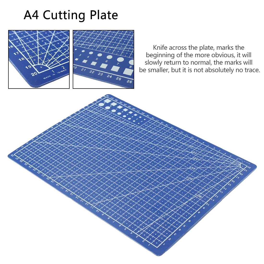 Портативный режущая пластина 1 шт. A4 линиями сетки бумагорез резка коврики ремесло картонные карты 30x22 см синий
