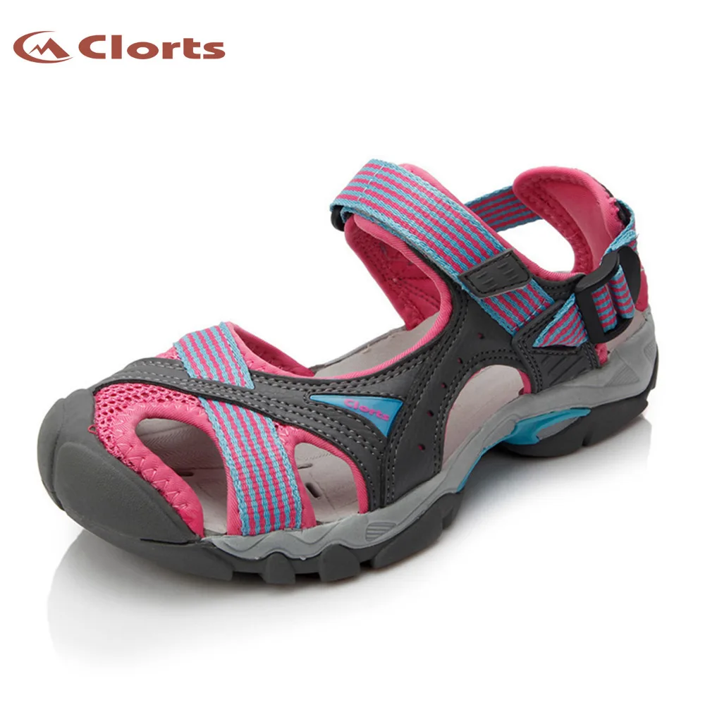 

2019 Clorts Womens Sandals Flat Summer Light Weight Beach Shoes Breathable Aqua Shoes PU For Women Free Shipping SD-202