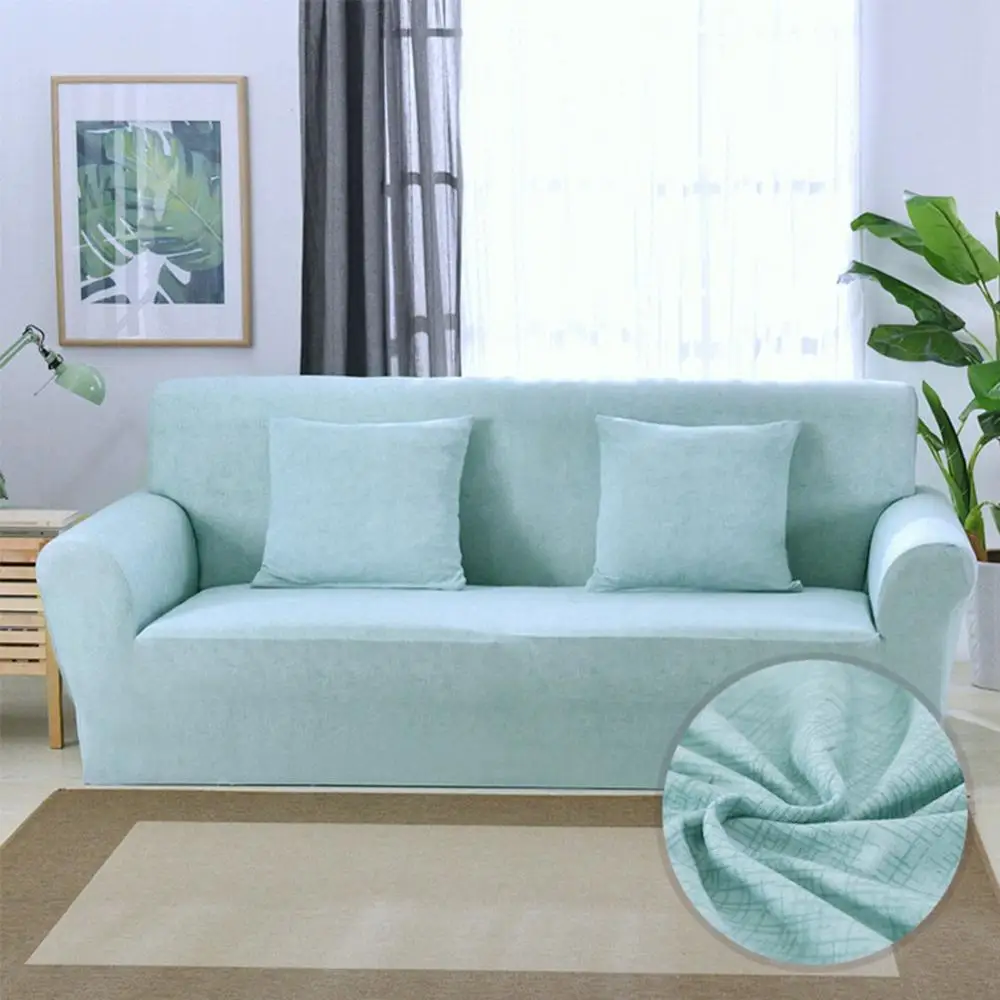 Meijuner чехлы для диванов, пасторальные одноцветные чехлы для диванов, эластичный полиэфирный чехол, все включено, Нескользящие чехлы для диванов для HomeY357 - Цвет: G