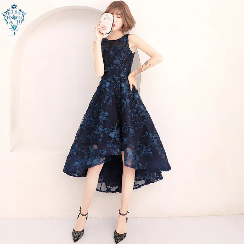 

Royal Blue Evening Dresses Long Evening Dress Party Birthday Arabic Evening Gowns Short 2019 Special Occasion Dresses ES2530
