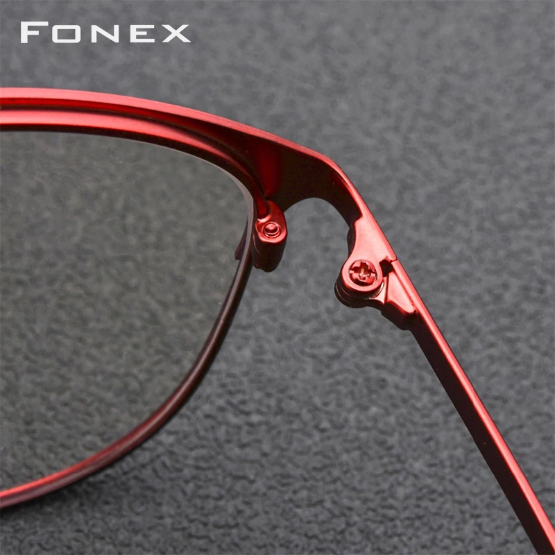 Skup FONEX okulary z lekkiego stopu rama mężczyźni marka projektant okulary korekcyjne pełne oprawki do okularów korekcyjnych okulary 10012