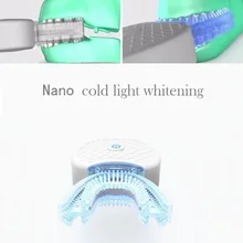 360 Умная Автоматическая звуковая электрическая зубная щетка u-типа зубная щетка зарядка через usb синий свет гигиена полости рта Отбеливание