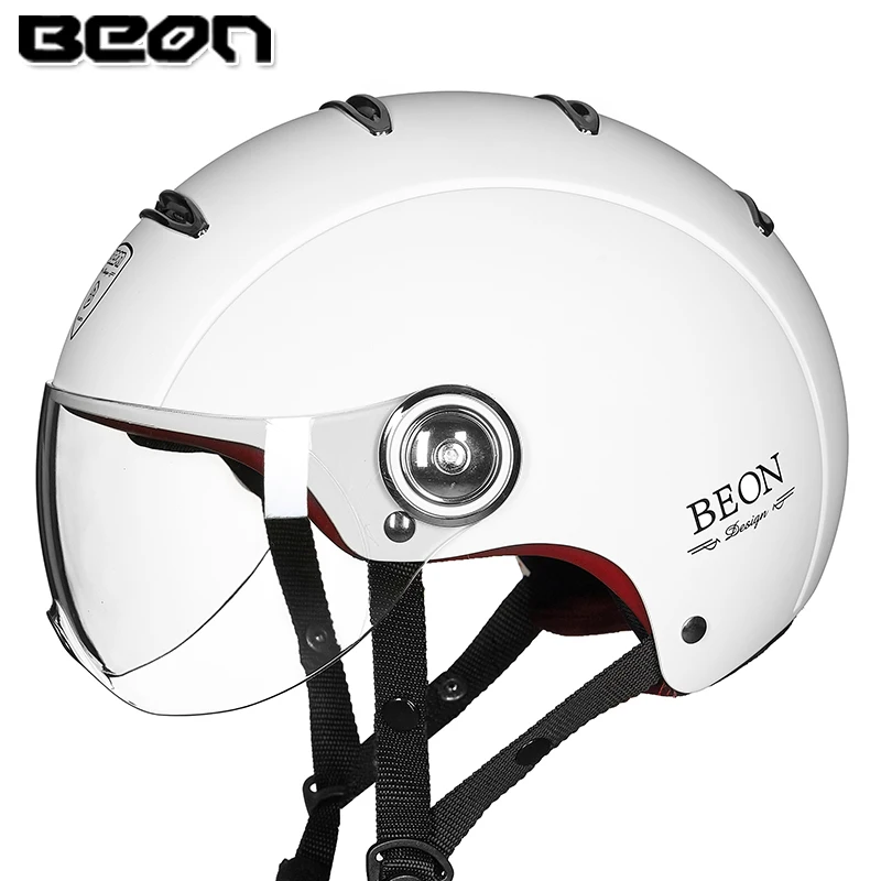 BEON мотоцикл половина шлем Винтаж capacete ретро мотоцикл мотобайк скутер Лето casco для мужчин женщин B-105