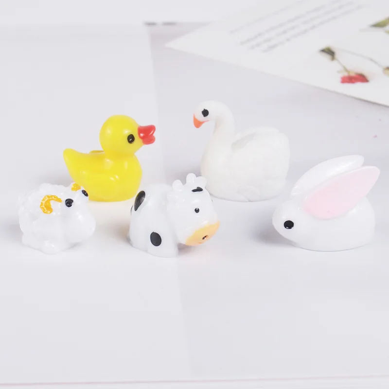 

Micro Landscape Stereo Small Animal Sheep Cow Rabbit Duck Diy Slime Filling Accessories Childrens Toys Playdough Tools Unisex