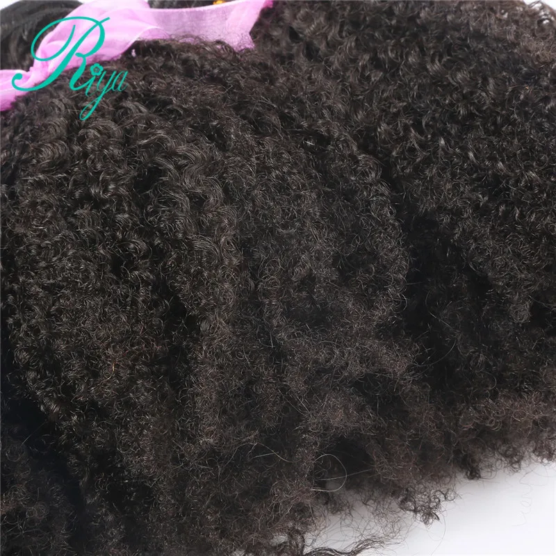 Бразильские человеческие волосы афро кудрявые Вьющиеся 3 пучка человеческие волосы переплетения 4B 4C натуральный цвет remy волосы для наращивания