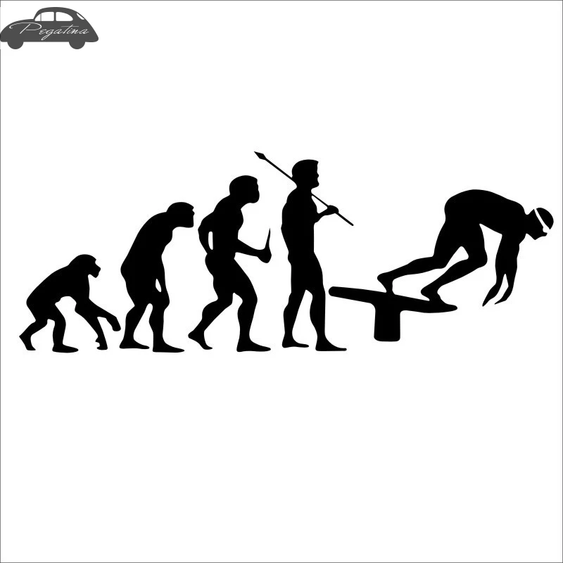 Evolution swim стикер плавающий мин автомобиль наклейка плакаты Born To виниловая