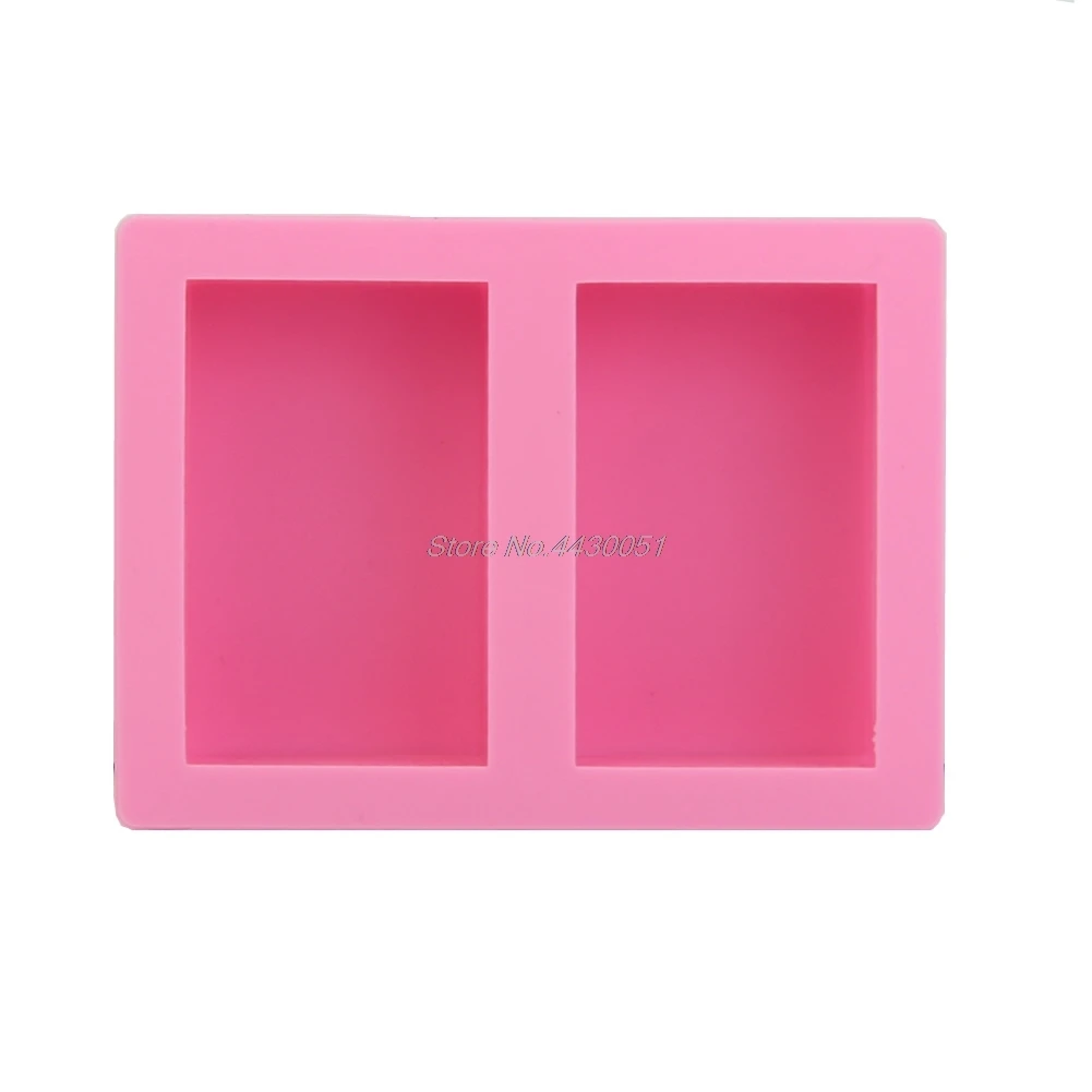 

Double - Rectangle Silicone Mould Ice Cube Tray Cake Muffin Soap Cupcake Molds