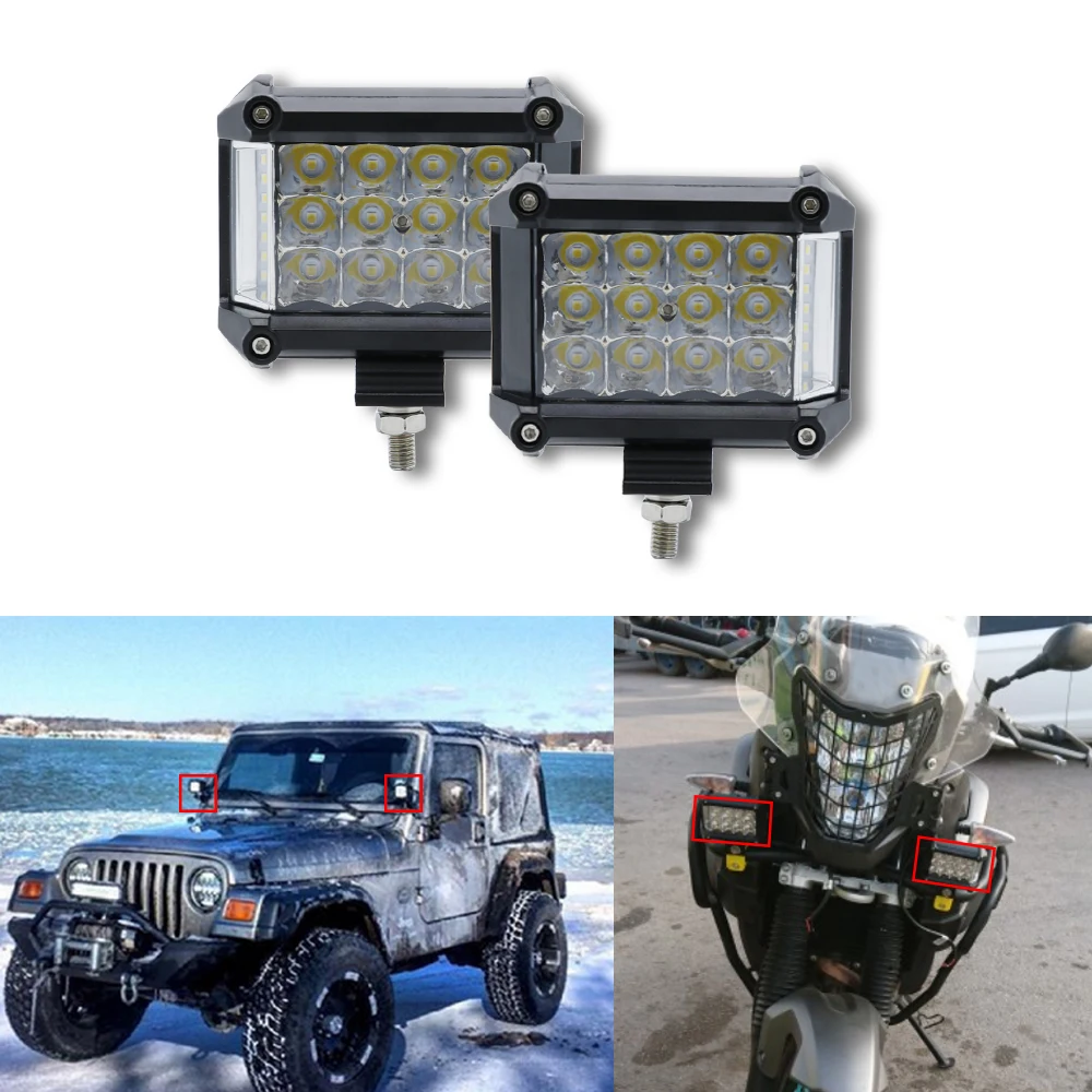 48W LED Work Light FLOOD Lamp for Marine Boat Tractor Truck Offroad SUV RV ATV