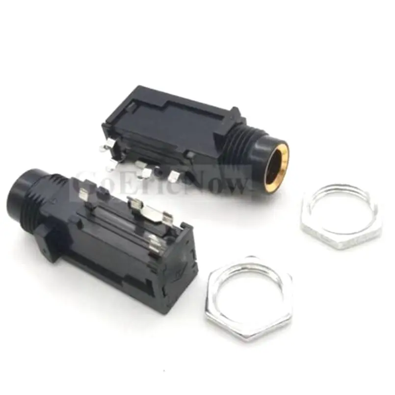 

10 Pcs 1/4" 6.35 mm 3 foot/4 foot Audio Microphone/Guitar Female PCB socket Jack Connector