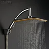 9 Inch Rotate 360 Degree Bathroom Rainfall Shower Head ABS Chrome Water Saving Shower Extension Arm Hand Held Shower Head ► Photo 1/6