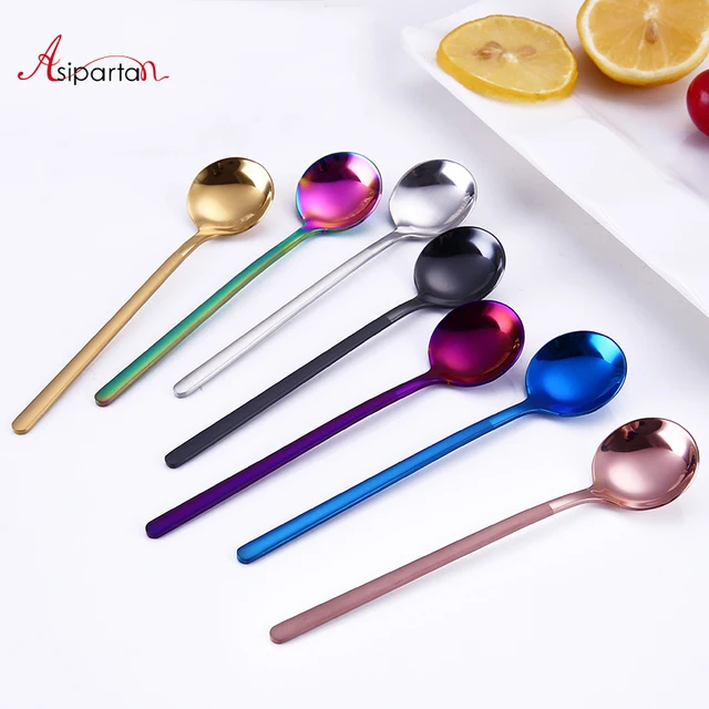 Best Offers Asipartan Coffee Spoon Stainless Steel Rainbow Coffee Stirring Scoops For Dessert Cake Ice Cream Sugar Spoons Cafe Mixing Tools Best Offers Asipartan Coffee Spoon Stainless Steel Rainbow Coffee Stirring Scoops For Dessert Cake Ice Cream Sugar Spoons Cafe Mixing Tools