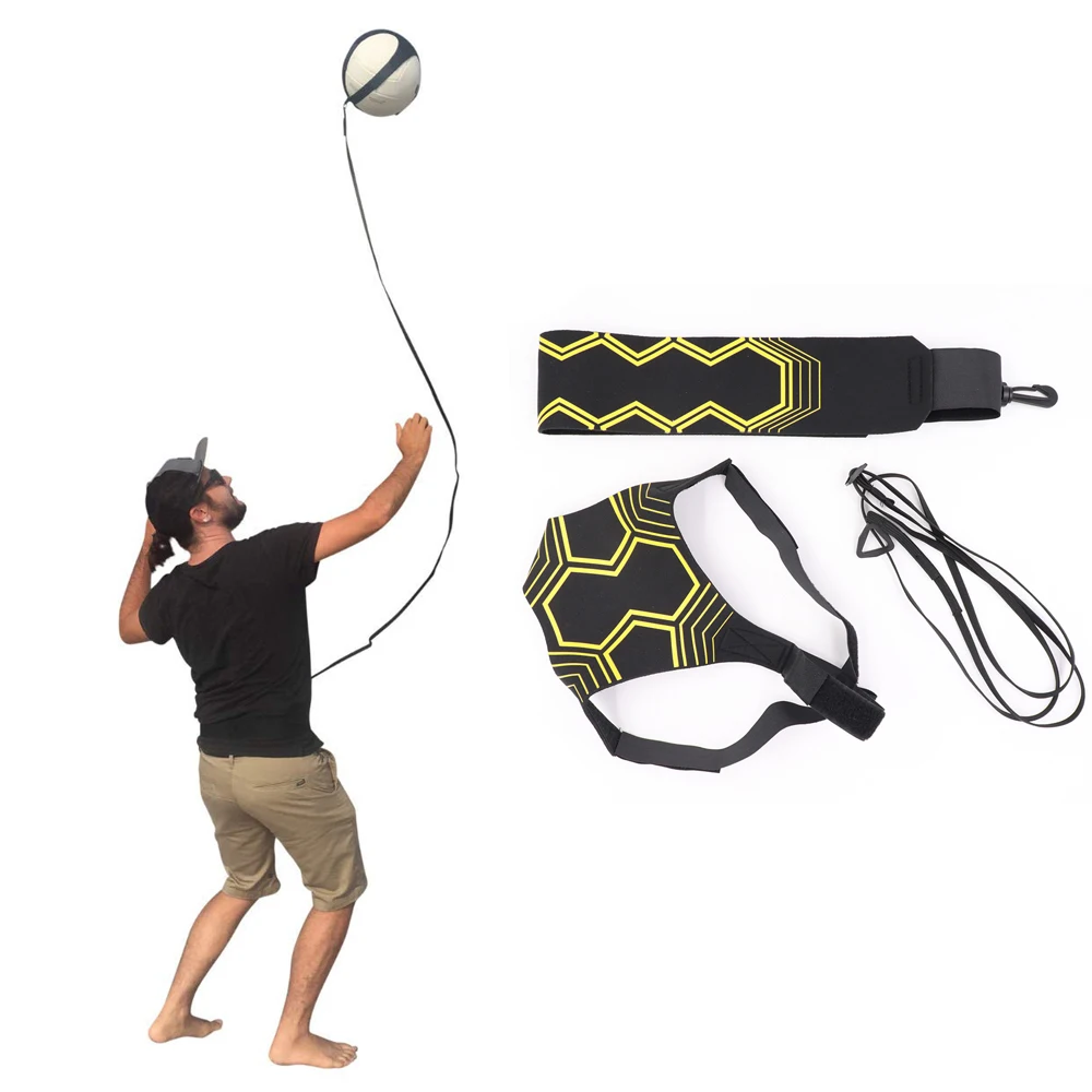 Volleyball Training Equipment Aid great trainer for solo practice of serving tosses Returns ball Adjustable cord waist length