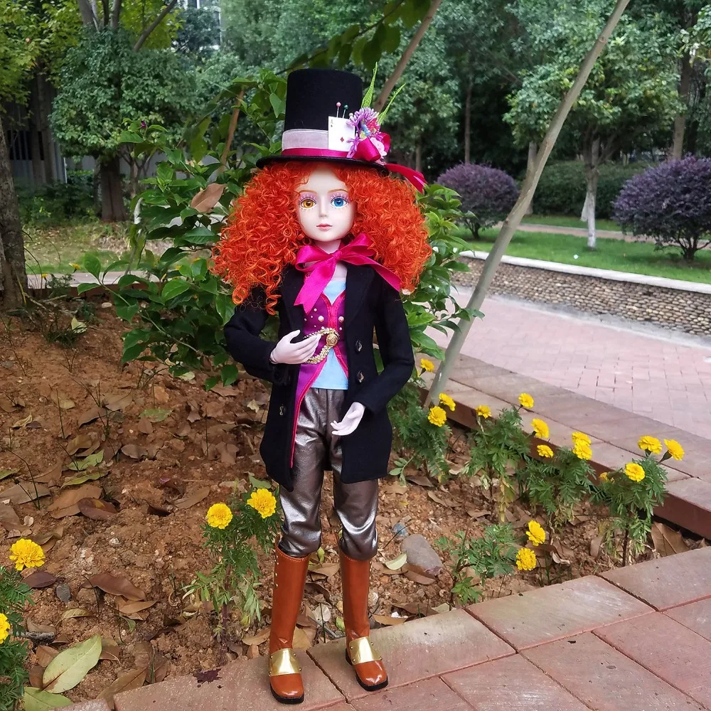 2" полный набор+ EVA BJD Mad Man Hatter Косплей 1/3 BJD Кукла SD 60 см 24" шарнирные куклы игрушка фигурка+ полные аксессуары шляпа